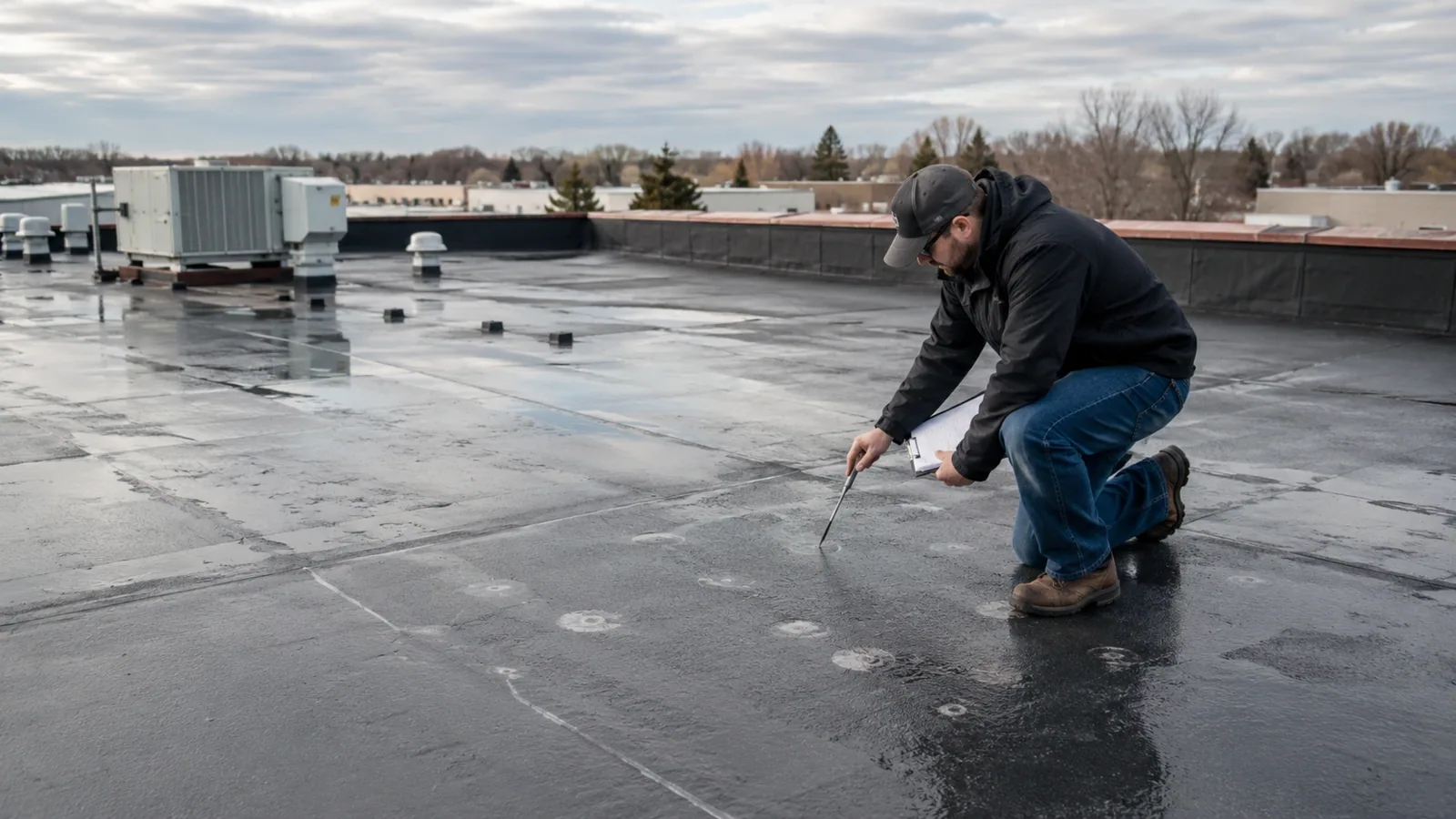Commercial Roof Seam Failure Repair in Allen, TX Commercial Roof Seam Failure Repair in Allen, TX